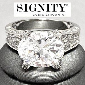 925 Sterling Silver, Signity Diamond CZ Ring